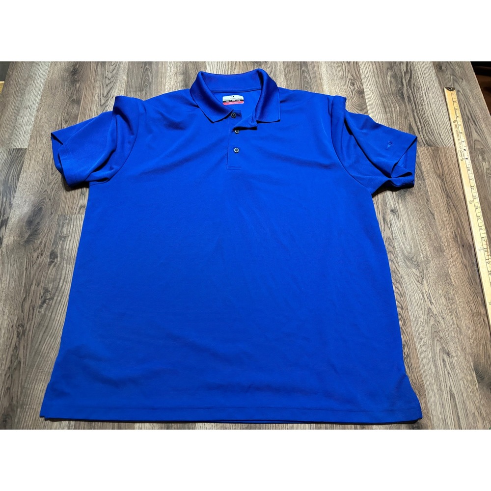 Grand Slam Shirt Mens XXL Blue Polo Shirt Short Sleeve Performance Solid Golf